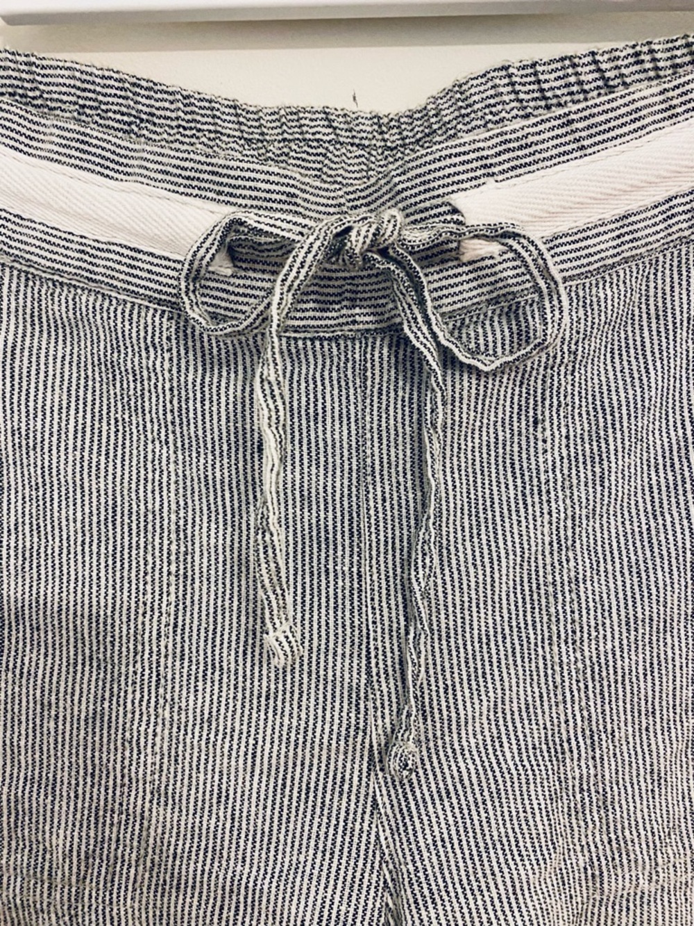 Caslon Blue & White Striped Drawstring Pants